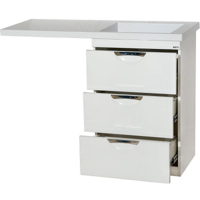 Тумба с раковиной Misty Куба 120 R УТ000001719 Белая