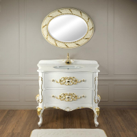 Тумба под раковину Migliore Virginia 110 29974 цвет Белый глянцевый декор золото, купить, цена, заказать, магазин, доставка, скидка, промокод, купить, цена, заказать, магазин, доставка, скидка, промокод