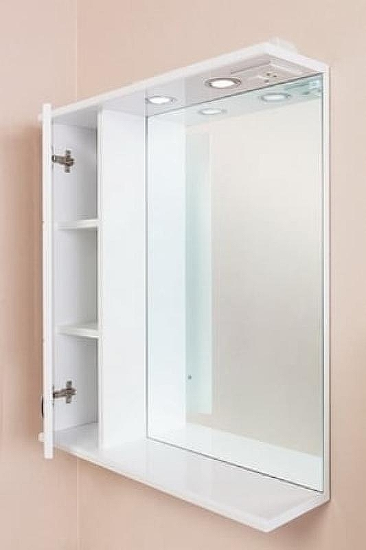 Зеркало со шкафом Onika Балтика 67.02 L 206701 с подсветкой Белое, купить, цена, заказать, магазин, доставка, скидка, промокод, купить, цена, заказать, магазин, доставка, скидка, промокод