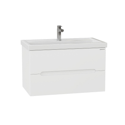 Тумба под раковину Onika Айленд 80 108060 подвесная цвет Белый