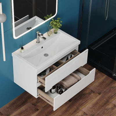 Тумба под раковину Onika Айленд 80 108060 подвесная цвет Белый