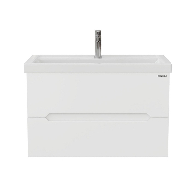 Тумба под раковину Onika Айленд 80 108060 подвесная цвет Белый