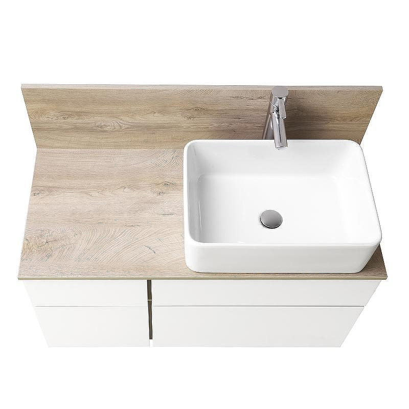 Тумба под раковину Aquaton Мишель 100 1A244101MIX40 подвесная Дуб эндгрейн Белая, купить, цена, заказать, магазин, доставка, скидка, промокод, купить, цена, заказать, магазин, доставка, скидка, промокод