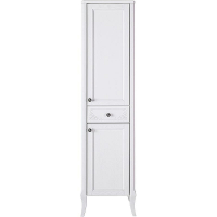 Шкаф пенал ASB-Woodline Салерно 40 9700 Белый с патиной Серебро, купить, цена, заказать, магазин, доставка, скидка, промокод, купить, цена, заказать, магазин, доставка, скидка, промокод