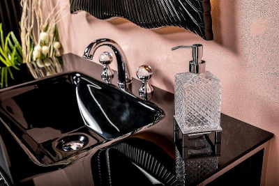 Тумба под раковину Boheme Armadi Art Monaco 100 866-100-BCR Черная Хром