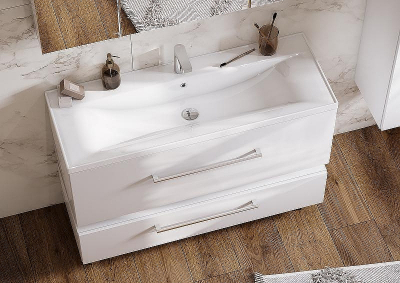 Тумба под раковину Aquaton Мадрид 120 М 1A168701MA010 подвесная Белая