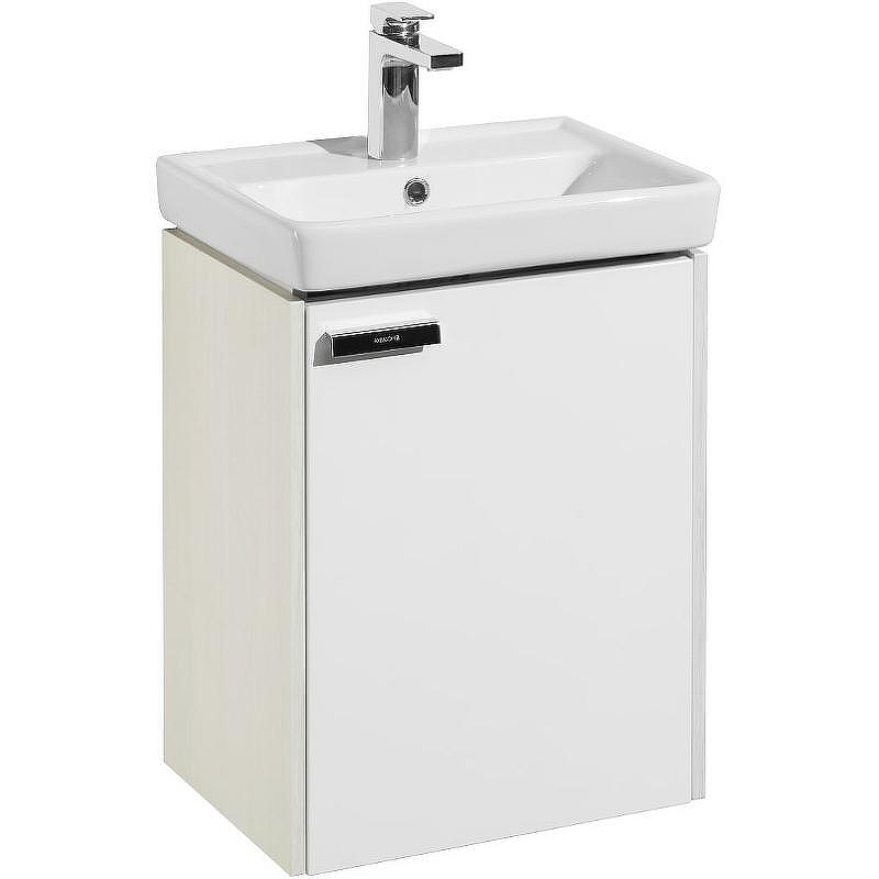 Тумба под раковину Aquaton Йорк 48 М 1A170901YOAY0 подвесная Белая Выбеленное дерево, купить, цена, заказать, магазин, доставка, скидка, промокод, купить, цена, заказать, магазин, доставка, скидка, промокод