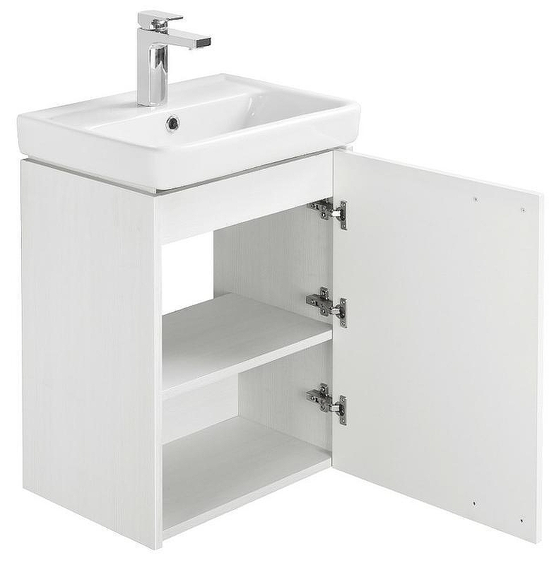 Тумба под раковину Aquaton Йорк 48 М 1A170901YOAY0 подвесная Белая Выбеленное дерево, купить, цена, заказать, магазин, доставка, скидка, промокод, купить, цена, заказать, магазин, доставка, скидка, промокод