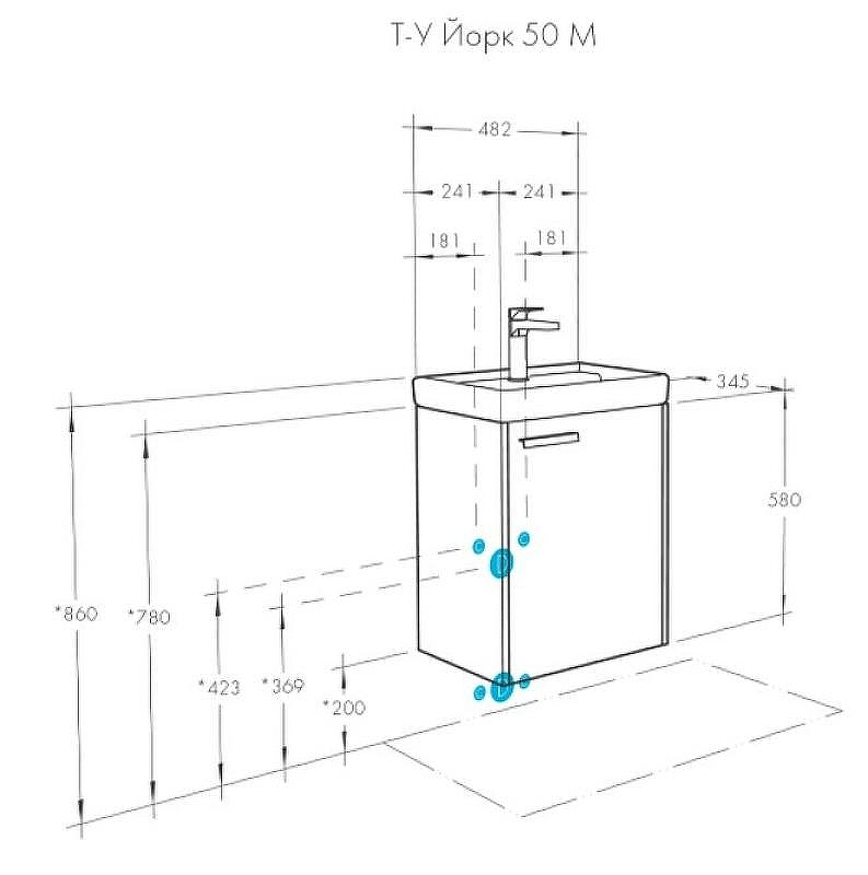 Тумба под раковину Aquaton Йорк 48 М 1A170901YOAY0 подвесная Белая Выбеленное дерево, купить, цена, заказать, магазин, доставка, скидка, промокод, купить, цена, заказать, магазин, доставка, скидка, промокод