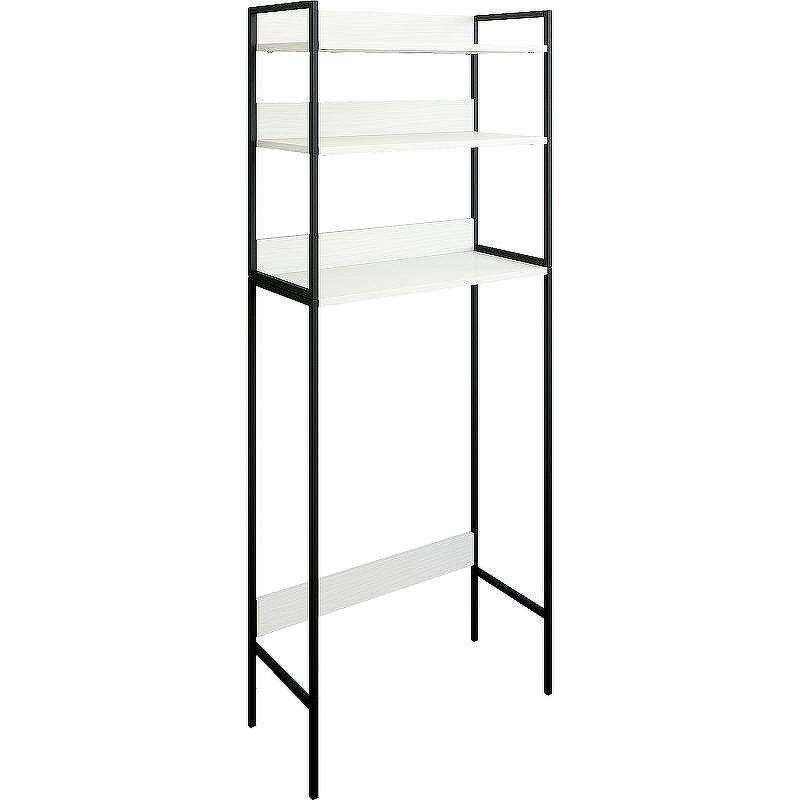 Стеллаж Sanflor 64 82613186 над сантехникой Черный муар Белый муар, купить, цена, заказать, магазин, доставка, скидка, промокод, купить, цена, заказать, магазин, доставка, скидка, промокод