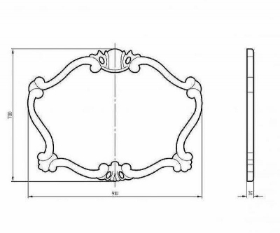 Зеркало Migliore CDB 90 30492 Золото