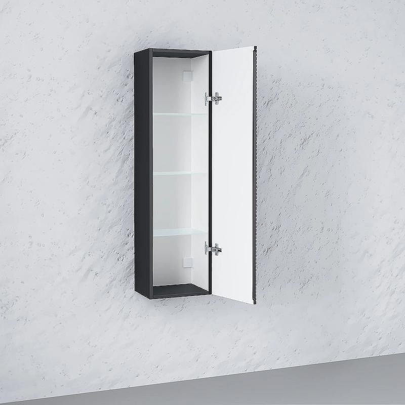 Шкаф пенал Jorno Stone 33 Stn.04.120/P/A/JR подвесной Антрацит, купить, цена, заказать, магазин, доставка, скидка, промокод, купить, цена, заказать, магазин, доставка, скидка, промокод