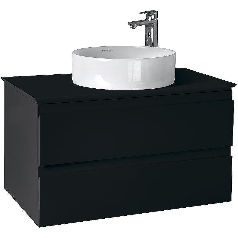 Тумба под раковину Jacob Delafon Madeleine 80 EB2083-J53 подвесная Черная матовая, купить, цена, заказать, магазин, доставка, скидка, промокод, купить, цена, заказать, магазин, доставка, скидка, промокод