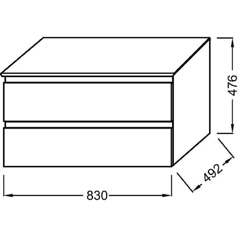 Тумба под раковину Jacob Delafon Madeleine 80 EB2083-J53 подвесная Черная матовая, купить, цена, заказать, магазин, доставка, скидка, промокод, купить, цена, заказать, магазин, доставка, скидка, промокод