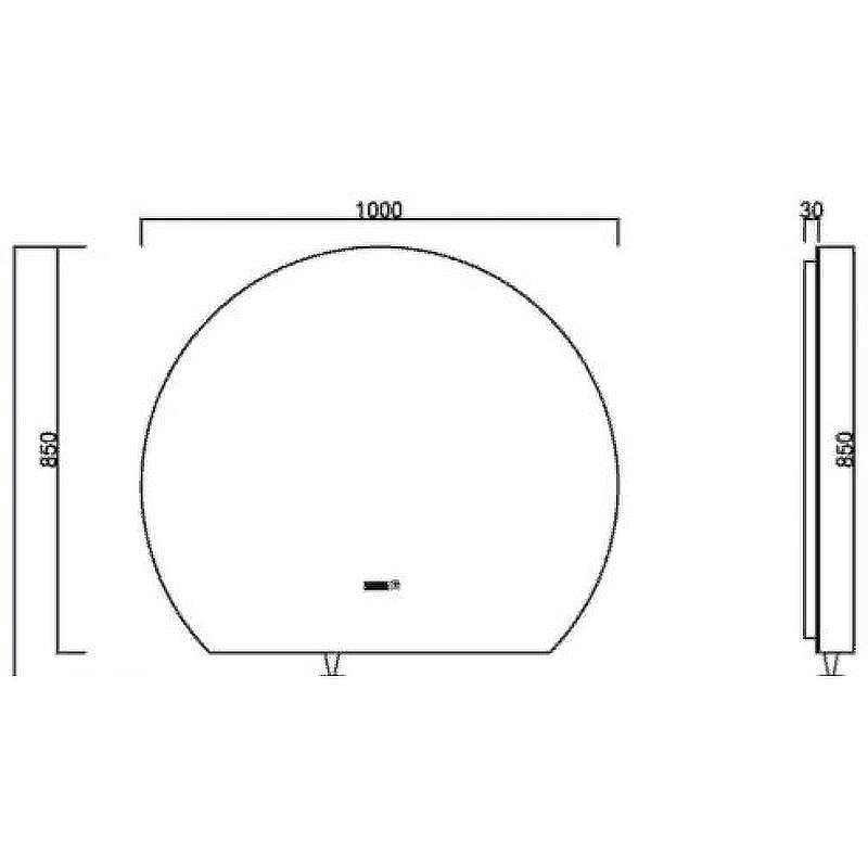 Зеркало Orans BC-9013 100 9013MR с подсветкой с сенсорным выключателем, подогревом и часами, купить, цена, заказать, магазин, доставка, скидка, промокод, купить, цена, заказать, магазин, доставка, скидка, промокод