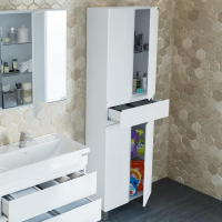 Шкаф пенал СанТа Марс 60 Белый, купить, цена, заказать, магазин, доставка, скидка, промокод, купить, цена, заказать, магазин, доставка, скидка, промокод