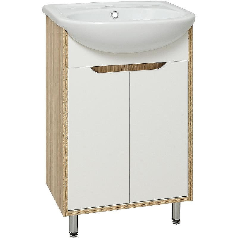 Тумба под раковину Runo Эко 50 00000001142 Белая Лиственница, купить, цена, заказать, магазин, доставка, скидка, промокод, купить, цена, заказать, магазин, доставка, скидка, промокод