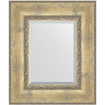 Зеркало Evoform Exclusive 62х52 BY 3376 с фацетом в багетной раме - Состаренное серебро с орнаментом 120