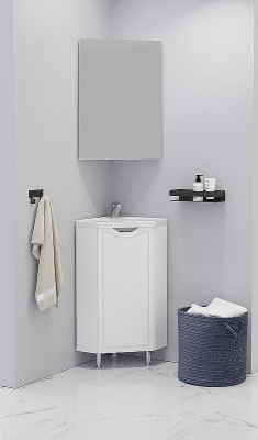 Тумба под раковину Corozo Мирра 40 SD-00001642 угловая Белая