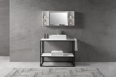 Консоль под раковину Abber Stein 100 AS2631 Белая матовая