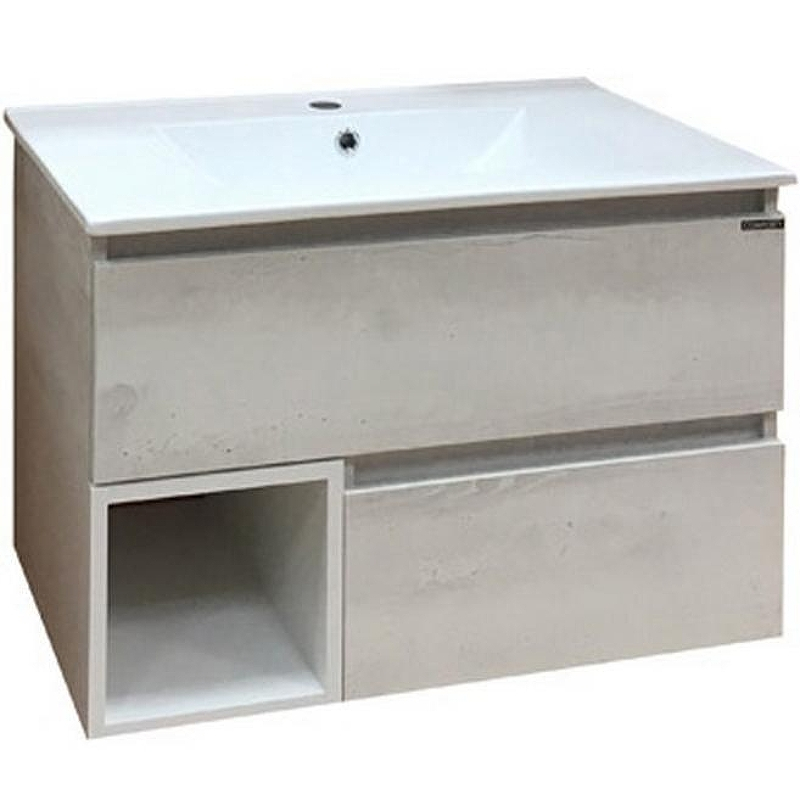 Тумба с раковиной Comforty Турин 75 00004147332 подвесная Дуб белый, купить, цена, заказать, магазин, доставка, скидка, промокод, купить, цена, заказать, магазин, доставка, скидка, промокод