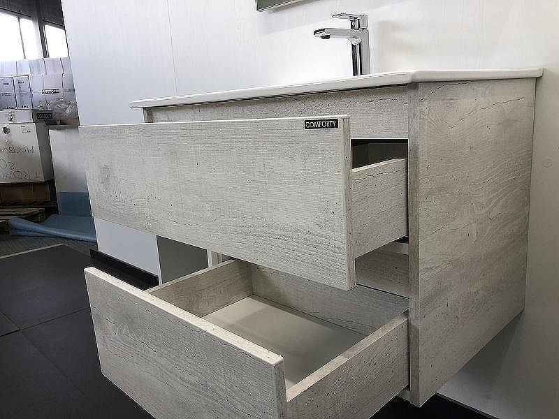 Тумба с раковиной Comforty Турин 75 00004147332 подвесная Дуб белый, купить, цена, заказать, магазин, доставка, скидка, промокод, купить, цена, заказать, магазин, доставка, скидка, промокод