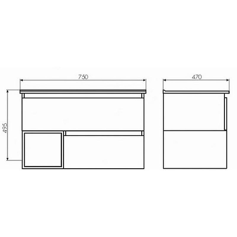 Тумба с раковиной Comforty Турин 75 00004147332 подвесная Дуб белый, купить, цена, заказать, магазин, доставка, скидка, промокод, купить, цена, заказать, магазин, доставка, скидка, промокод