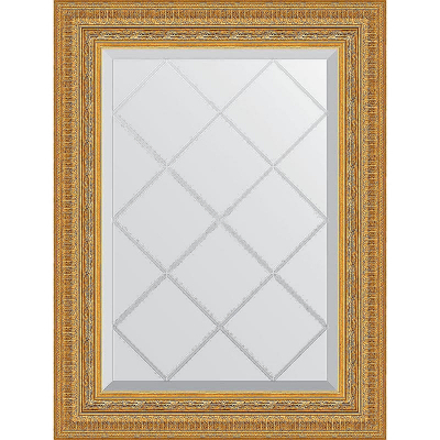 Зеркало Evoform Exclusive-G 72х55 BY 4009 с гравировкой в багетной раме - Сусальное золото 80