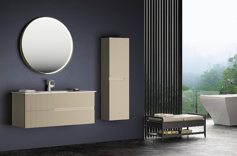 Зеркало Orka Moonlight 90x90 3001349 с подсветкой Бежевое матовое, купить, цена, заказать, магазин, доставка, скидка, промокод, купить, цена, заказать, магазин, доставка, скидка, промокод