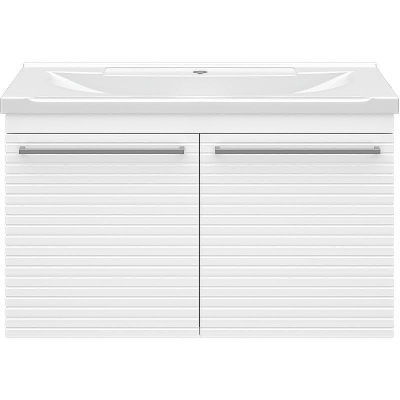 Тумба с раковиной Brevita Catania 80 УТ000013760 подвесная Белая матовая