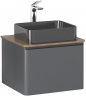 Тумба под раковину Raval Morelle 60 Mrl.01.60/P/A-T/RL подвесная Антрацит Трюфель, купить, цена, заказать, магазин, доставка, скидка, промокод, купить, цена, заказать, магазин, доставка, скидка, промокод