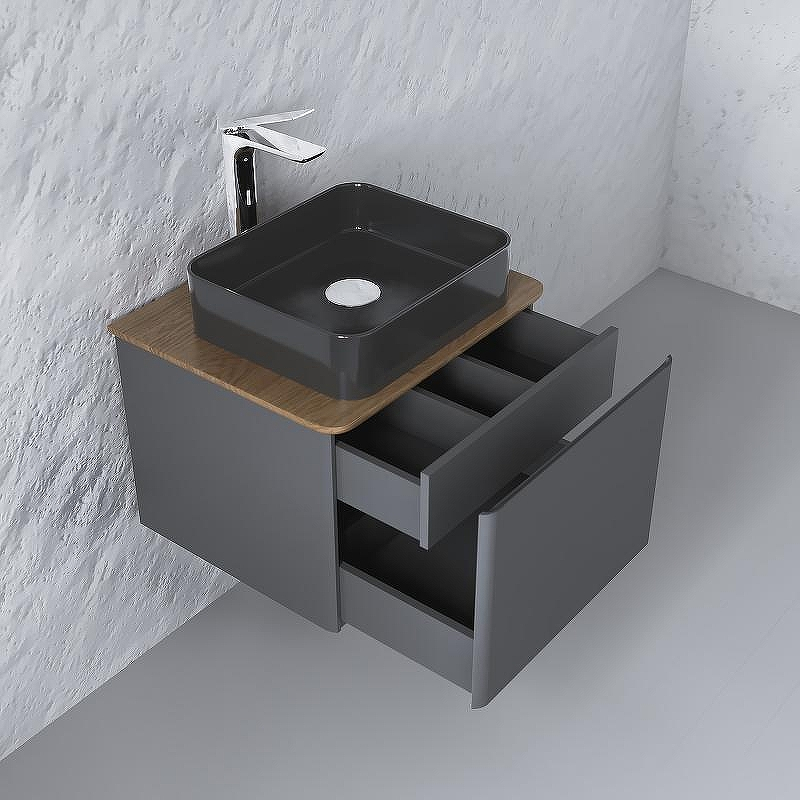 Тумба под раковину Raval Morelle 60 Mrl.01.60/P/A-T/RL подвесная Антрацит Трюфель, купить, цена, заказать, магазин, доставка, скидка, промокод, купить, цена, заказать, магазин, доставка, скидка, промокод