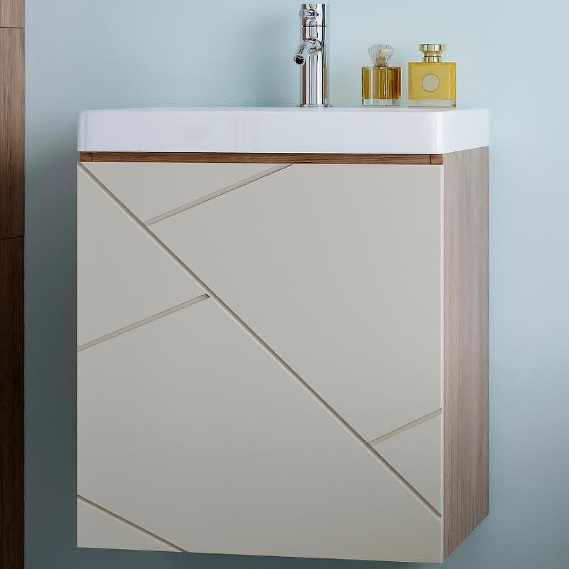 Тумба под раковину Бриклаер Кристалл 50 4627125416910 подвесная Латте Дуб крафт табачный, купить, цена, заказать, магазин, доставка, скидка, промокод, купить, цена, заказать, магазин, доставка, скидка, промокод