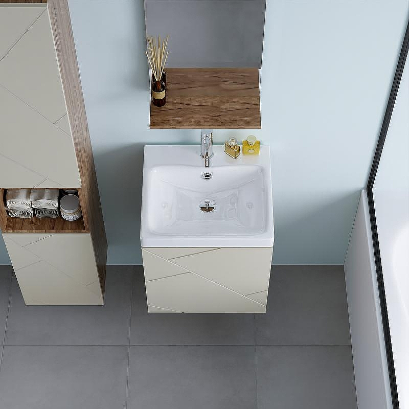 Тумба под раковину Бриклаер Кристалл 50 4627125416910 подвесная Латте Дуб крафт табачный, купить, цена, заказать, магазин, доставка, скидка, промокод, купить, цена, заказать, магазин, доставка, скидка, промокод