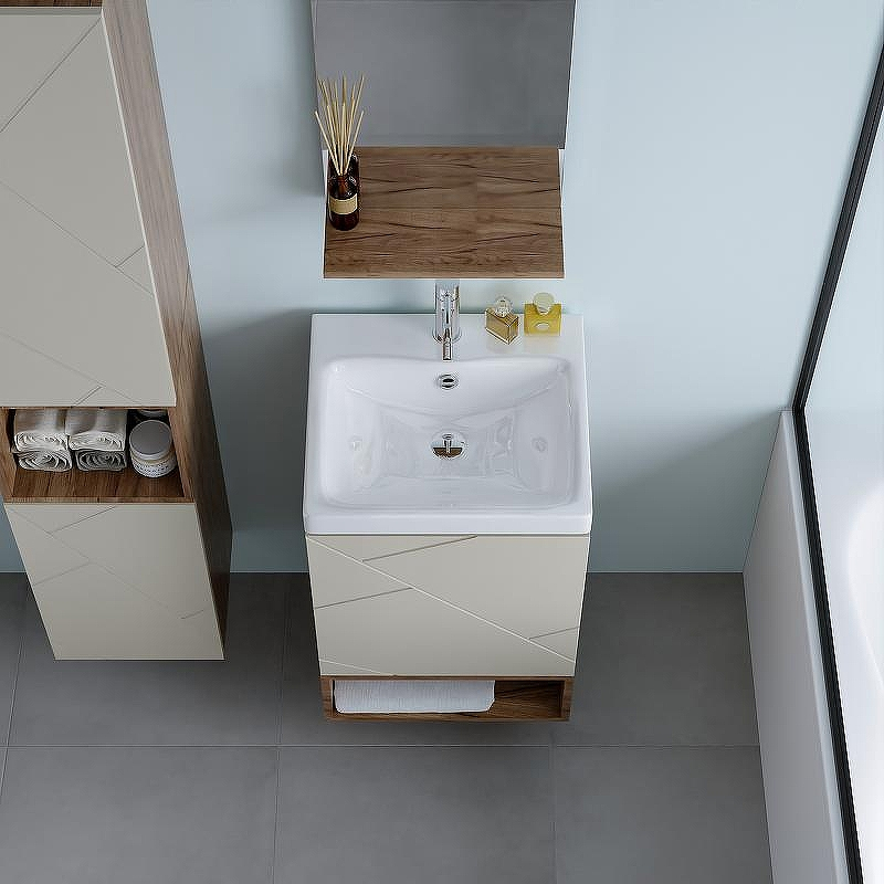 Тумба под раковину Бриклаер Кристалл 50 4627125416910 подвесная Латте Дуб крафт табачный, купить, цена, заказать, магазин, доставка, скидка, промокод, купить, цена, заказать, магазин, доставка, скидка, промокод