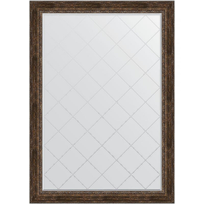 Зеркало Evoform Exclusive-G 192х137 BY 4516 с гравировкой в багетной раме - Состаренное дерево с орнаментом 120