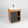 Тумба под раковину VIANT Бостон 70 VBOS70COG-T1ST Графит матовый Дуб Вотан, купить, цена, заказать, магазин, доставка, скидка, промокод, купить, цена, заказать, магазин, доставка, скидка, промокод