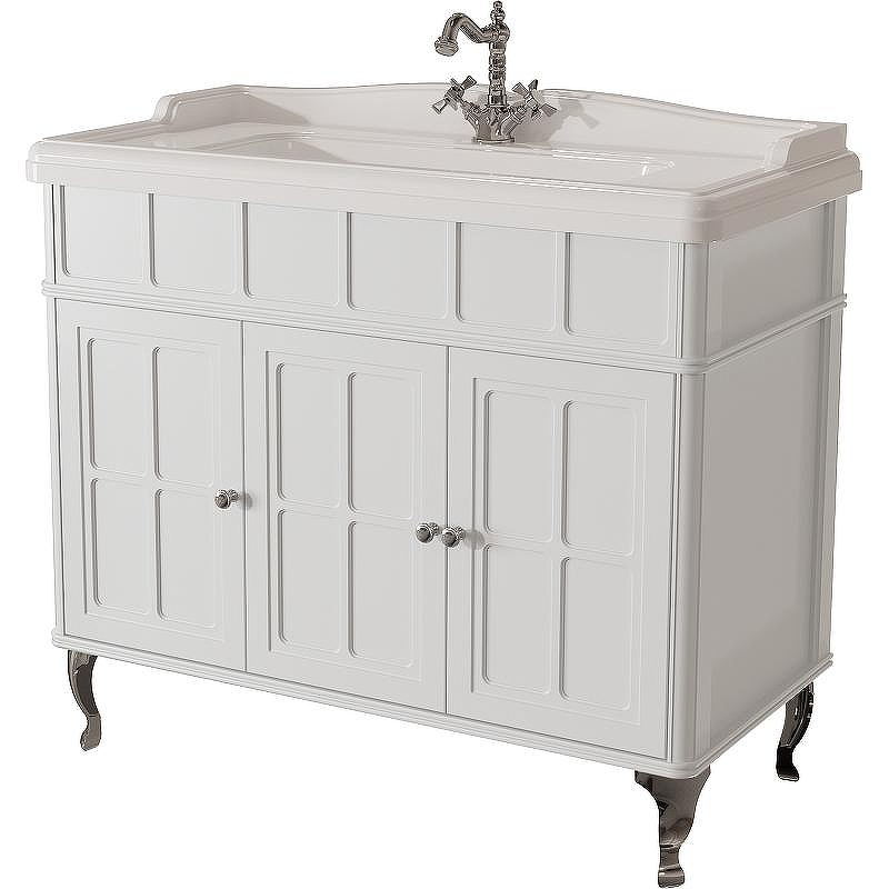 Тумба под раковину Caprigo Borgo 100 33414-B231 Белая матовая, купить, цена, заказать, магазин, доставка, скидка, промокод, купить, цена, заказать, магазин, доставка, скидка, промокод