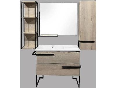 Шкаф пенал Comforty Дюссельдорф 35 00004148025 подвесной Дуб дымчатый