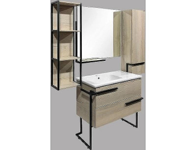 Шкаф пенал Comforty Дюссельдорф 35 00004148025 подвесной Дуб дымчатый