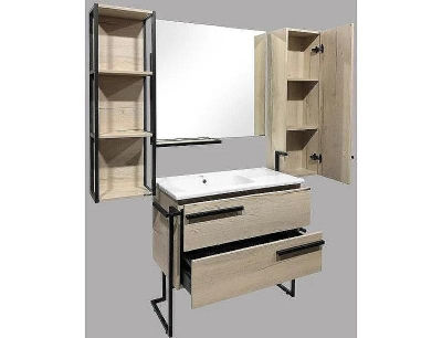 Шкаф пенал Comforty Дюссельдорф 35 00004148025 подвесной Дуб дымчатый