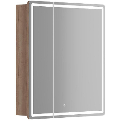 Зеркальный шкаф Sancos Mirror 70 MI70EG с подсветкой Дуб галифакс натуральный