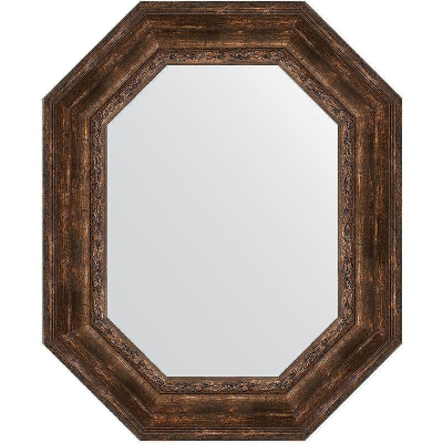 Зеркало Evoform Polygon 82х67 BY 7270 в багетной раме - Состаренное дерево с орнаментом 120