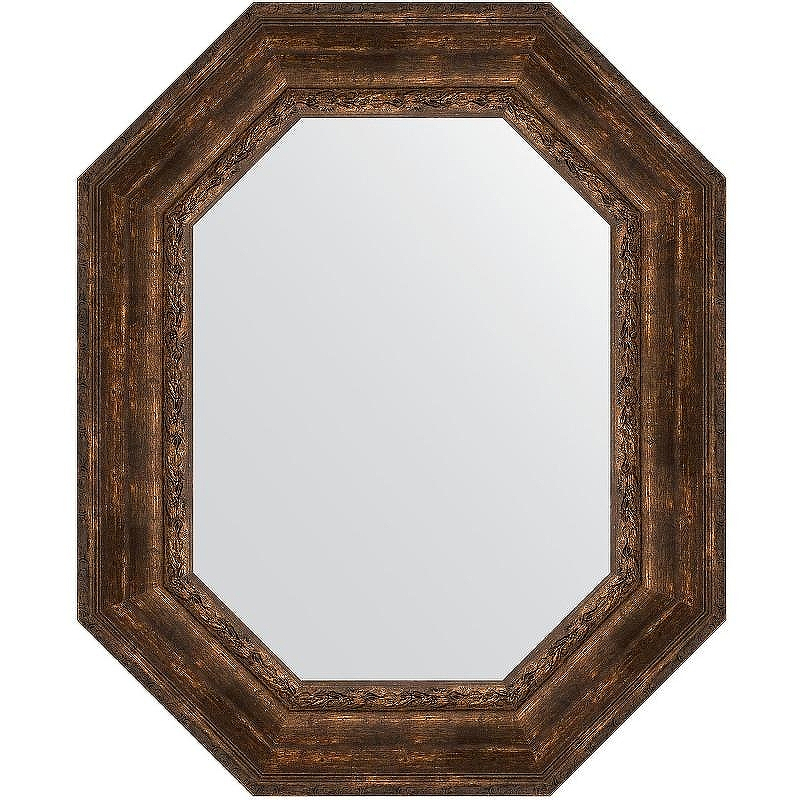 Зеркало Evoform Polygon 82х67 BY 7270 в багетной раме - Состаренное дерево с орнаментом 120, купить, цена, заказать, магазин, доставка, скидка, промокод, купить, цена, заказать, магазин, доставка, скидка, промокод