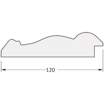 Зеркало Evoform Polygon 82х67 BY 7270 в багетной раме - Состаренное дерево с орнаментом 120