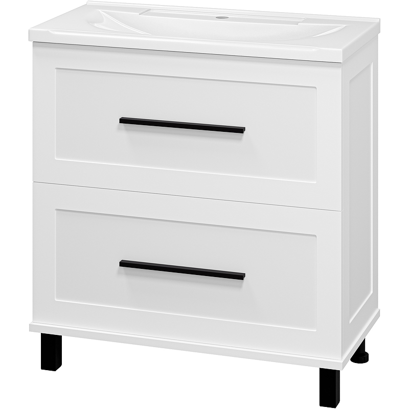 Тумба с раковиной Misty Модерн 80 УТ000024619 Белая матовая, купить, цена, заказать, магазин, доставка, скидка, промокод, купить, цена, заказать, магазин, доставка, скидка, промокод