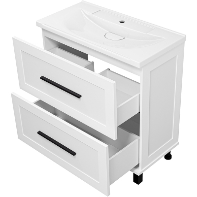 Тумба с раковиной Misty Модерн 80 УТ000024619 Белая матовая