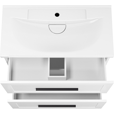 Тумба с раковиной Misty Модерн 80 УТ000024619 Белая матовая
