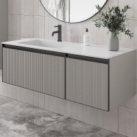 Тумба под раковину Boheme Armadi Art Quatro 2 120 790-M2-120-L-RIB-A подвесная Luna fuga профиль Антрацит, купить, цена, заказать, магазин, доставка, скидка, промокод, купить, цена, заказать, магазин, доставка, скидка, промокод