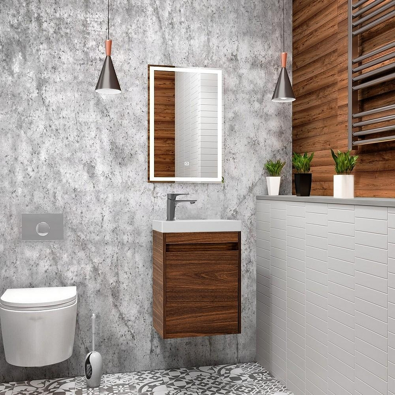 Тумба под раковину Art&Max Family M 40 Family-M-400-1D-SO-BO подвесная Дуб бурбон, купить, цена, заказать, магазин, доставка, скидка, промокод, купить, цена, заказать, магазин, доставка, скидка, промокод